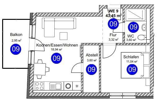 Thumbnail-Wohnung zum Kaufen in Pfullendorf 179.000,00 € 43.45 m²