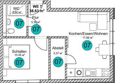 Thumbnail-Wohnung zum Kaufen in Pfullendorf 162.000,00 € 38.63 m²