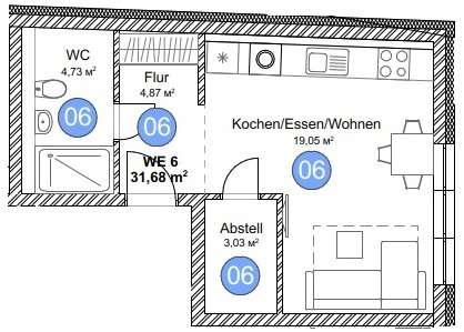 Thumbnail-Wohnung zum Kaufen in Pfullendorf 133.000,00 € 31.68 m²