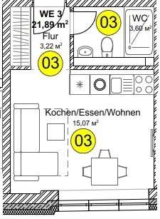 Thumbnail-Wohnung zum Kaufen in Pfullendorf 112.000,00 € 26.35 m²