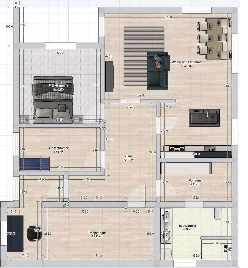 Thumbnail-Wohnung zum Mieten in Westerheim 1.250,00 € 103 m²