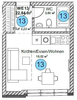 Thumbnail-Wohnung zum Kaufen in Pfullendorf 117.000,00 € 27.66 m²
