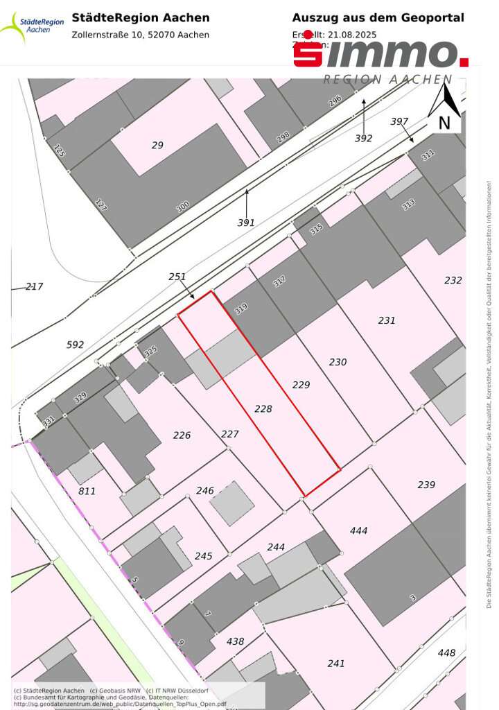 Thumbnail-Grundstück zu verkaufen in Würselen 99.000,00 € 328 m²