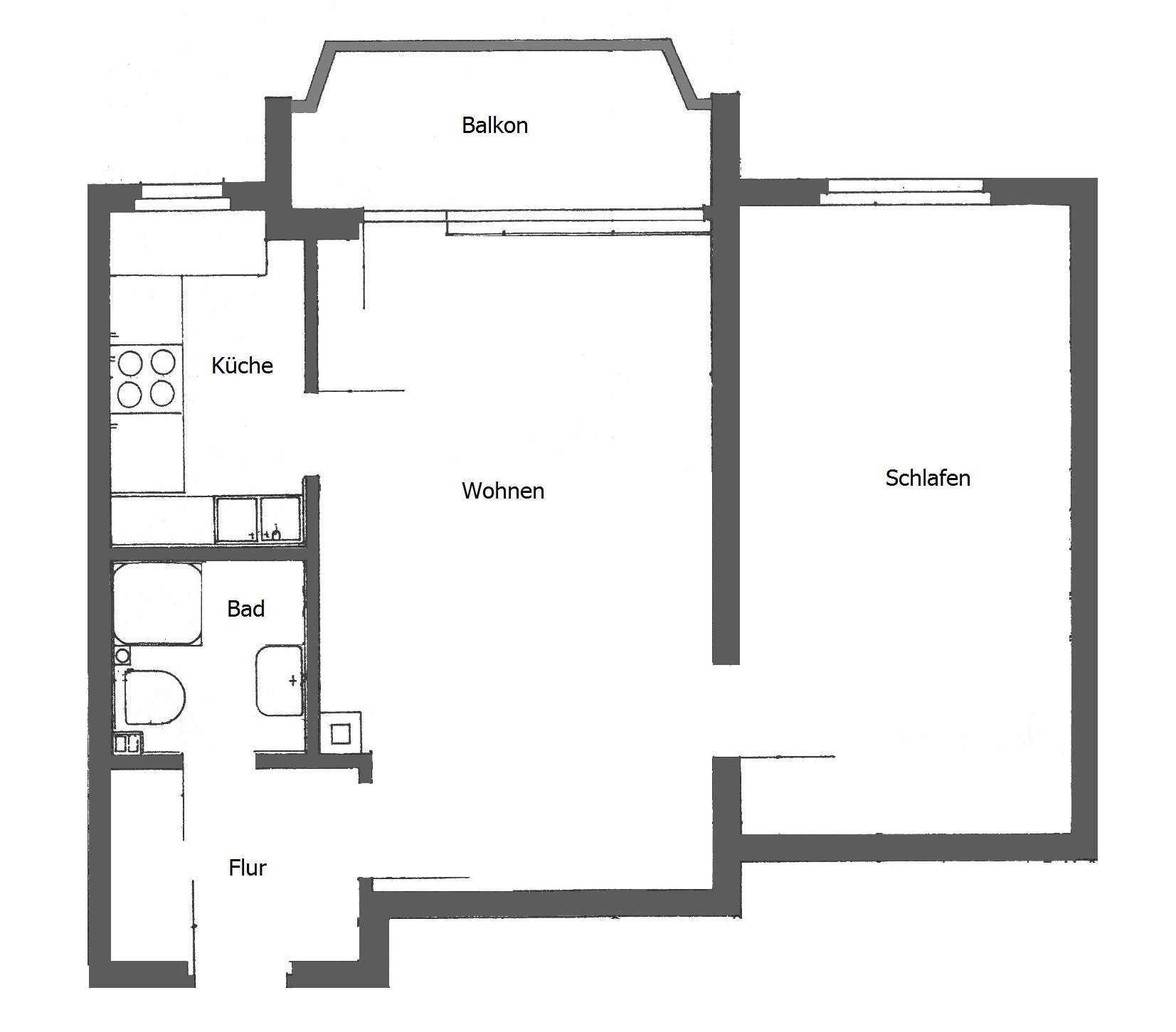 Thumbnail-Wohnung zum Mieten in Bonn 560,00 € 51 m²