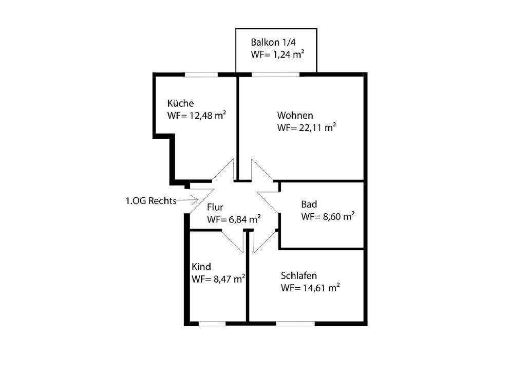 Thumbnail-Wohnung zum Mieten in Schortens 780,68 € 74.35 m²