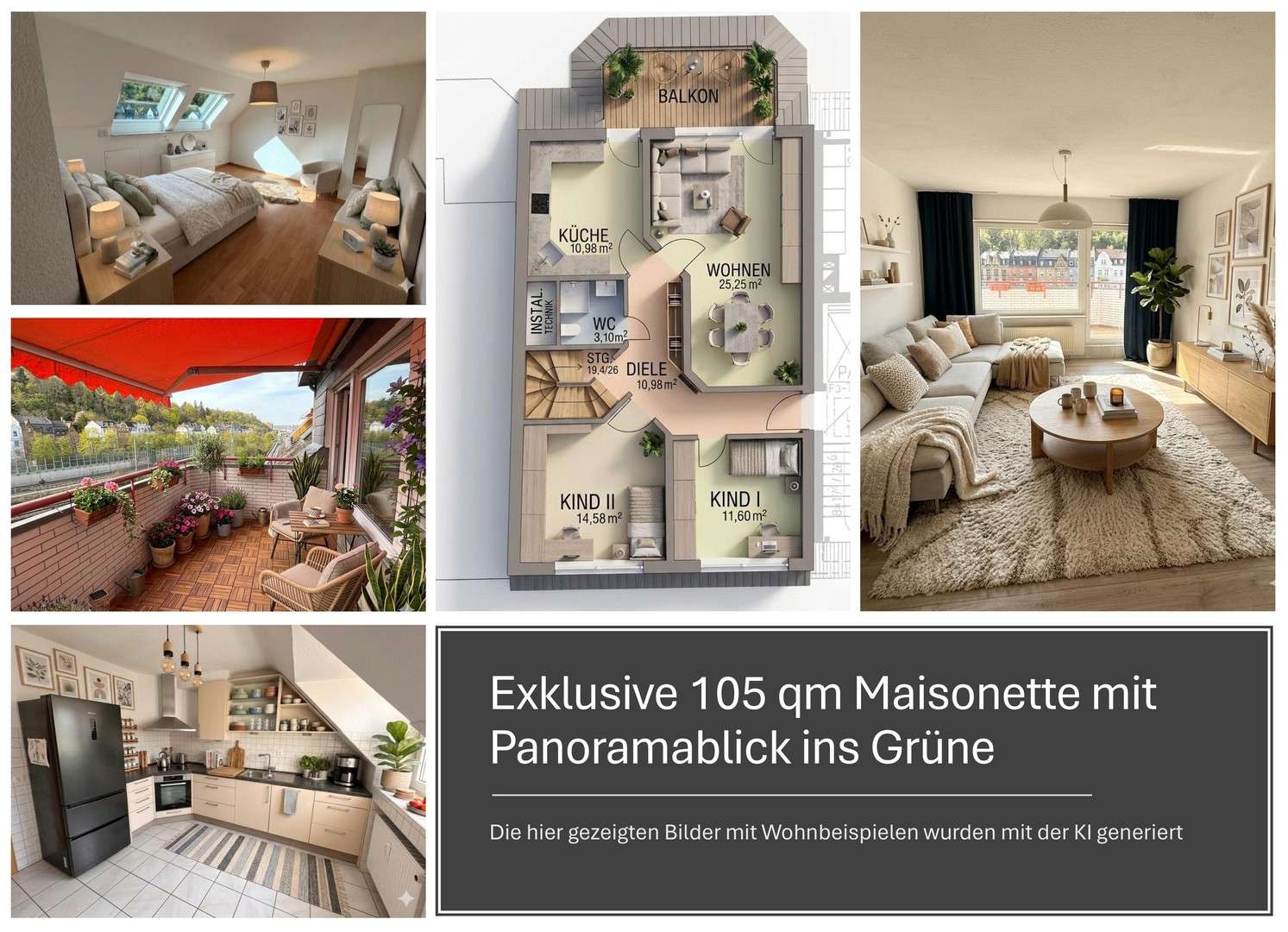 Thumbnail-Wohnung zum Mieten in Koblenz 1.050,00 € 105 m²