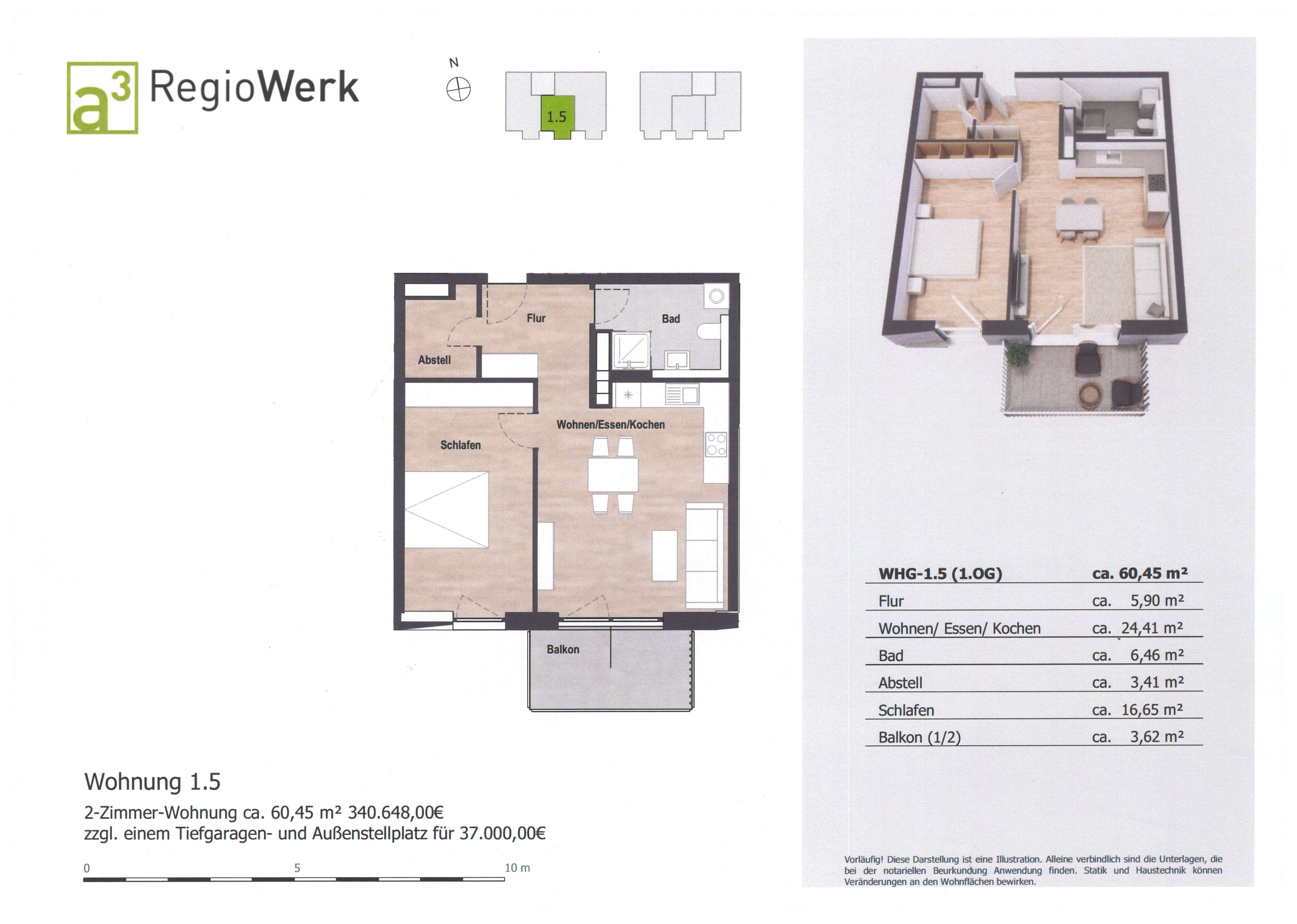 Thumbnail-Wohnung zum Kaufen in Reute 336.270,00 € 61.14 m²