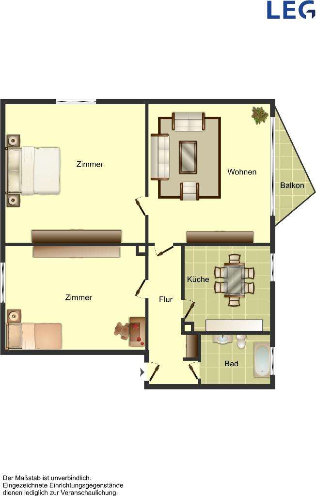 Thumbnail-Wohnung zum Mieten in Ahlen 539,00 € 57.07 m²