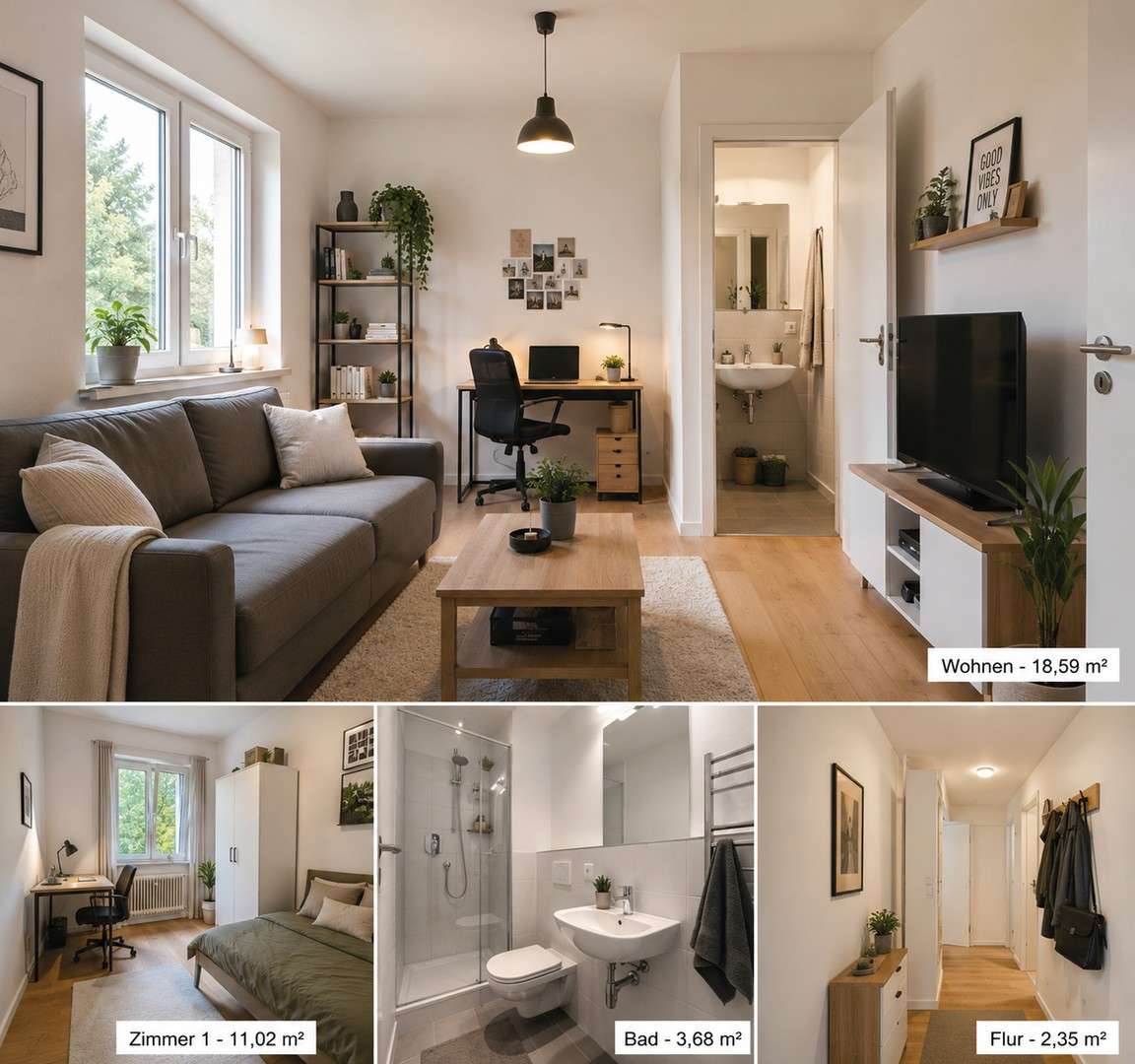 Thumbnail-Wohnung zum Mieten in Stuttgart Rohr 800,00 € 30 m²