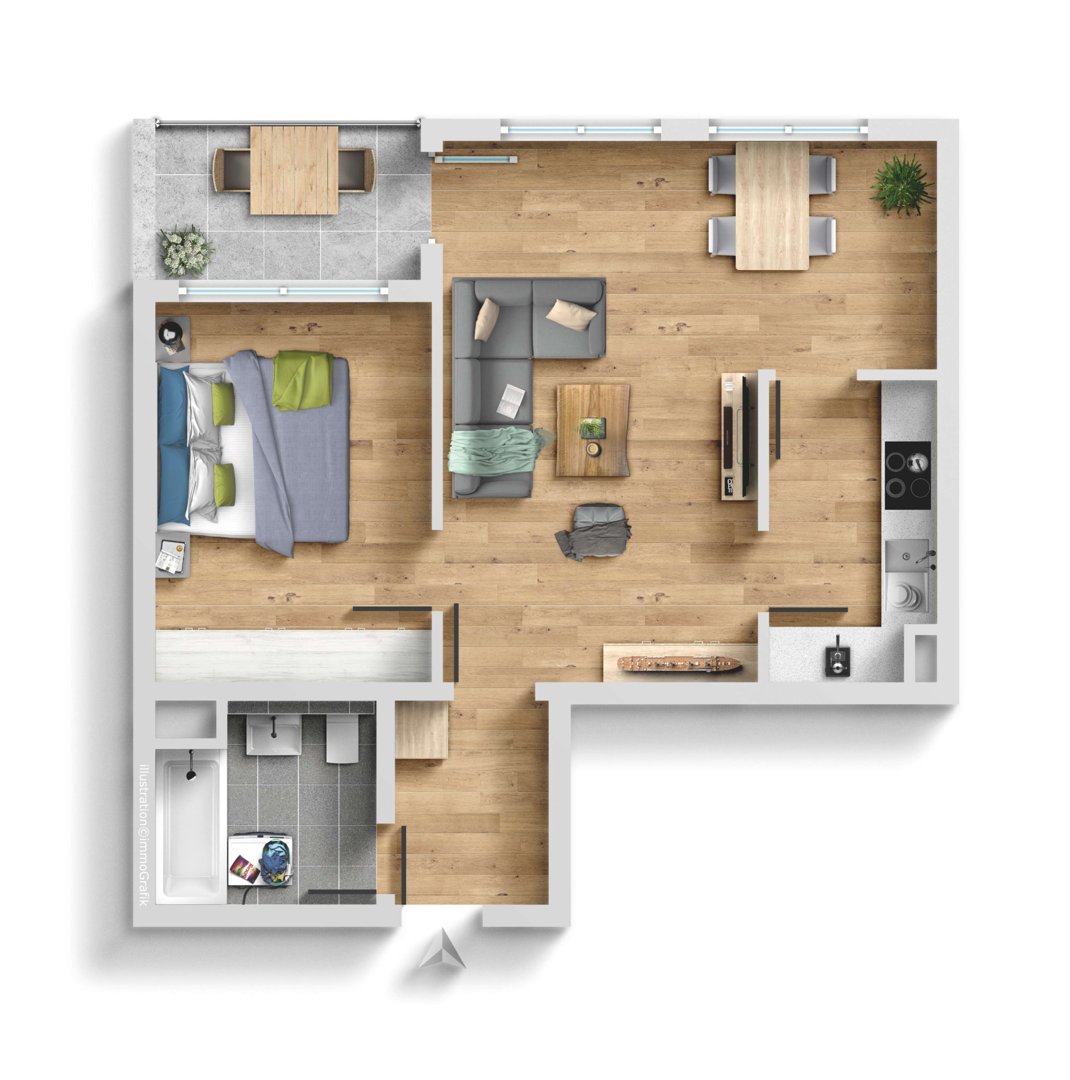 Thumbnail-Wohnung zum Kaufen in Leipzig 192.500,00 € 53.45 m²