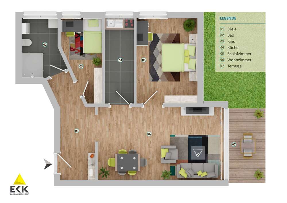 Thumbnail-Wohnung zum Mieten in Bonn 1.150,00 € 72 m²