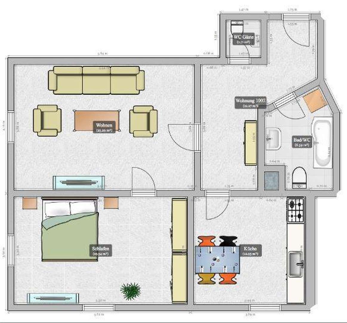 Thumbnail-Wohnung zum Mieten in Bogen 676,00 € 81 m²