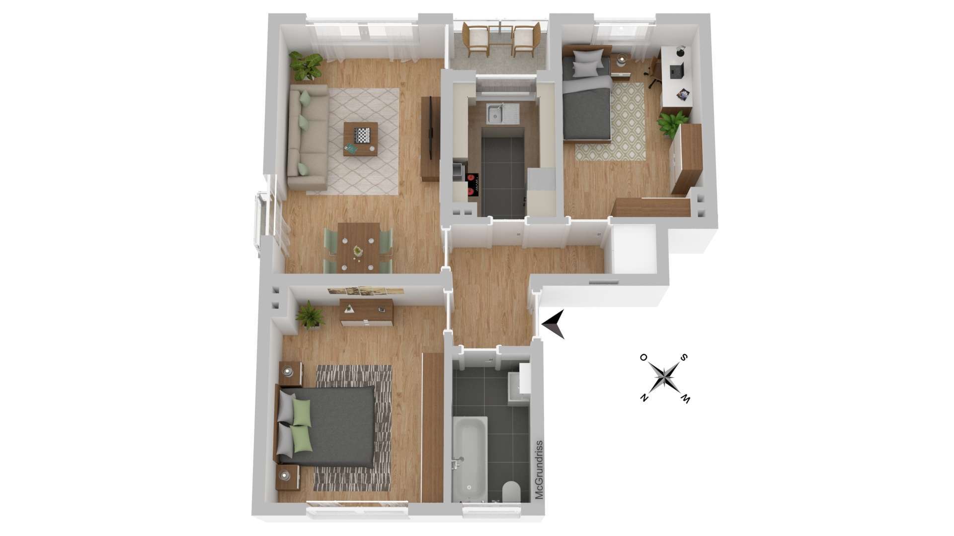 Thumbnail-Wohnung zum Mieten in Hagen 442,00 € 68 m²