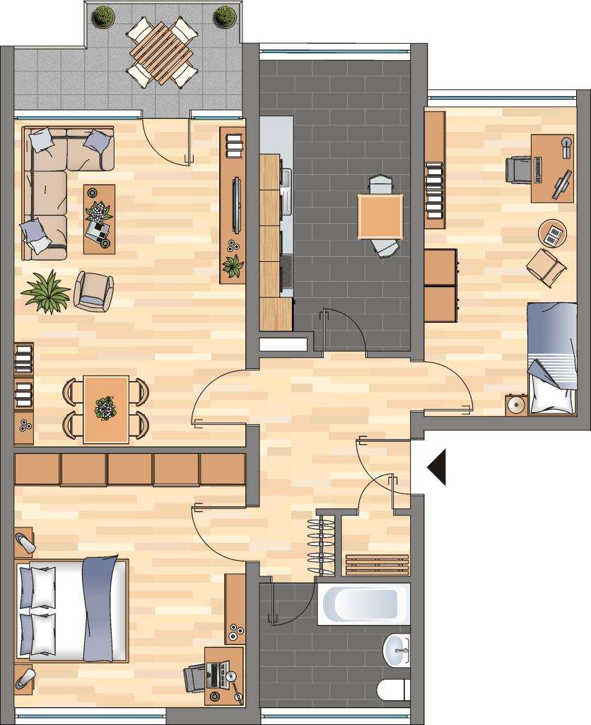 Thumbnail-Wohnung zum Mieten in Dortmund 599,00 € 74.83 m²