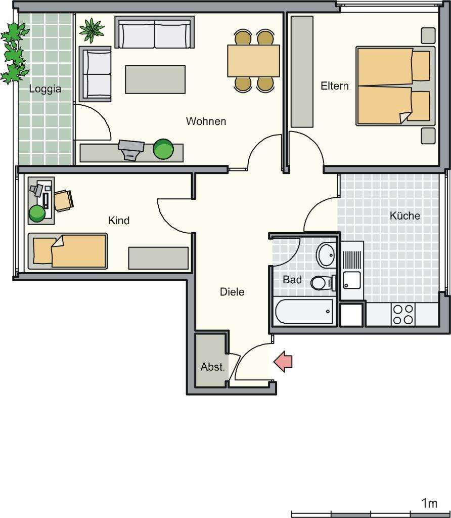 Thumbnail-Wohnung zum Mieten in Kreuztal 416,29 € 74.28 m²