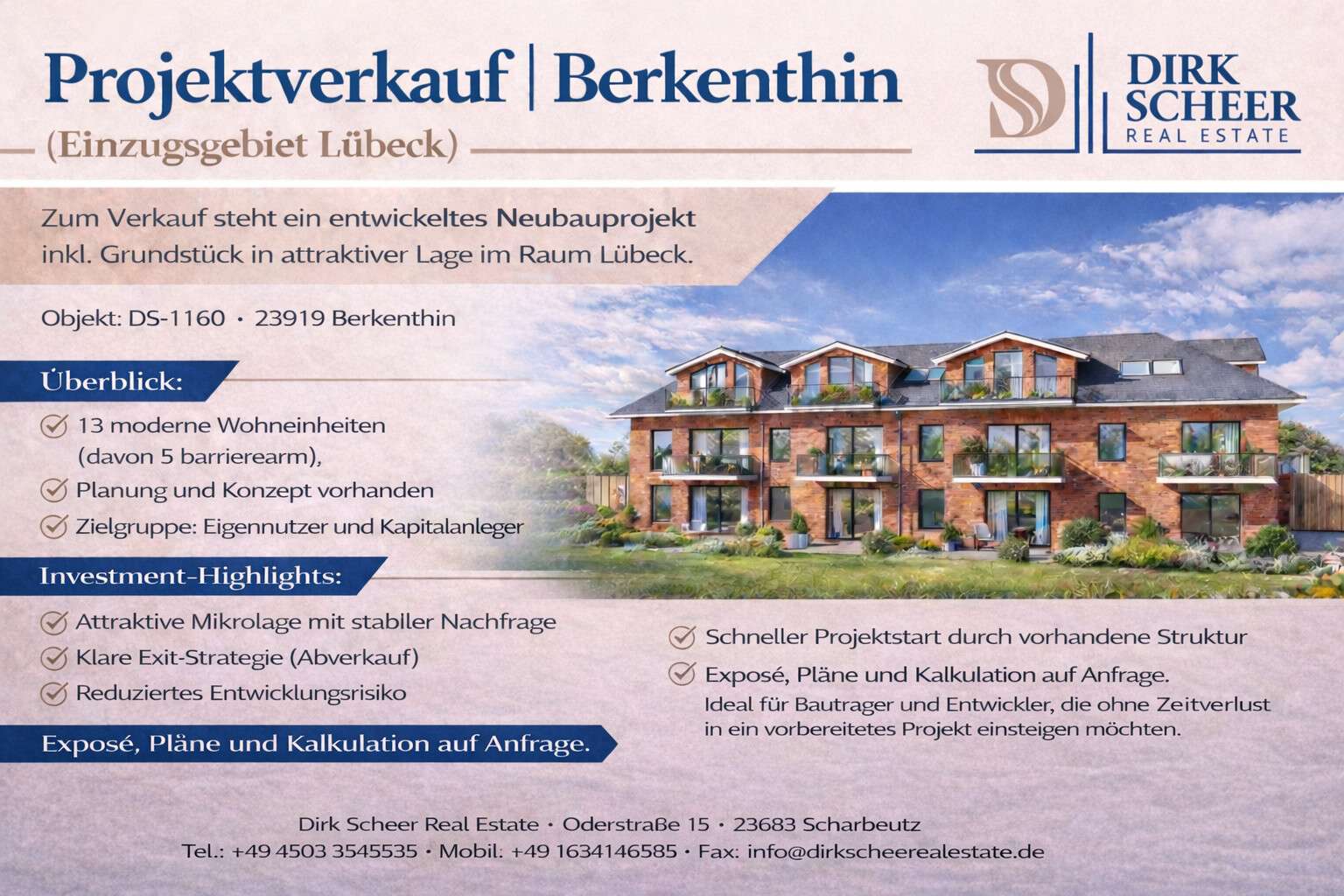 Thumbnail-Grundstück zu verkaufen in Berkenthin 835.000,00 € 1016 m²