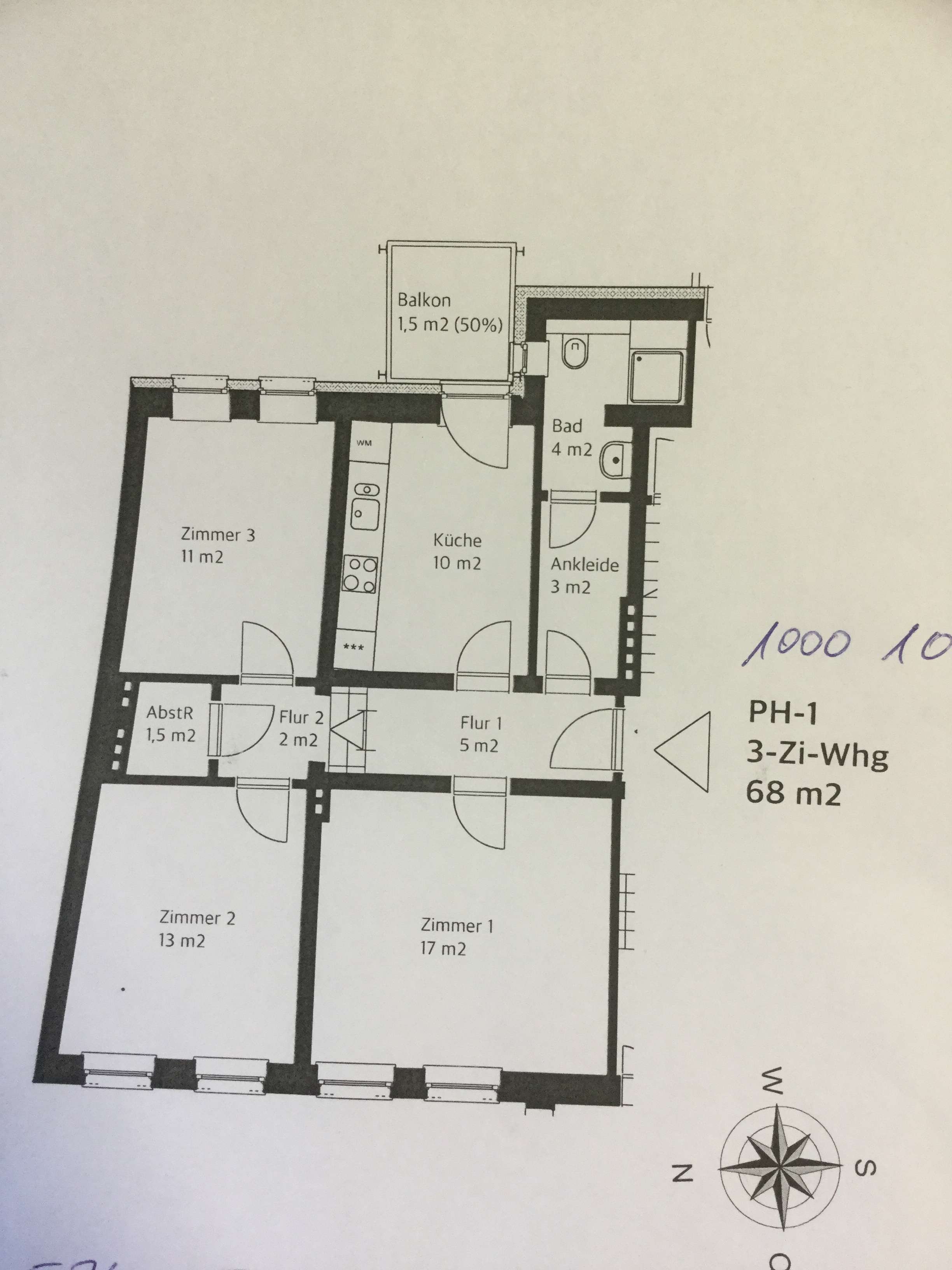 Thumbnail-Wohnung zum Mieten in Wilhelmshaven 649,00 € 68 m²