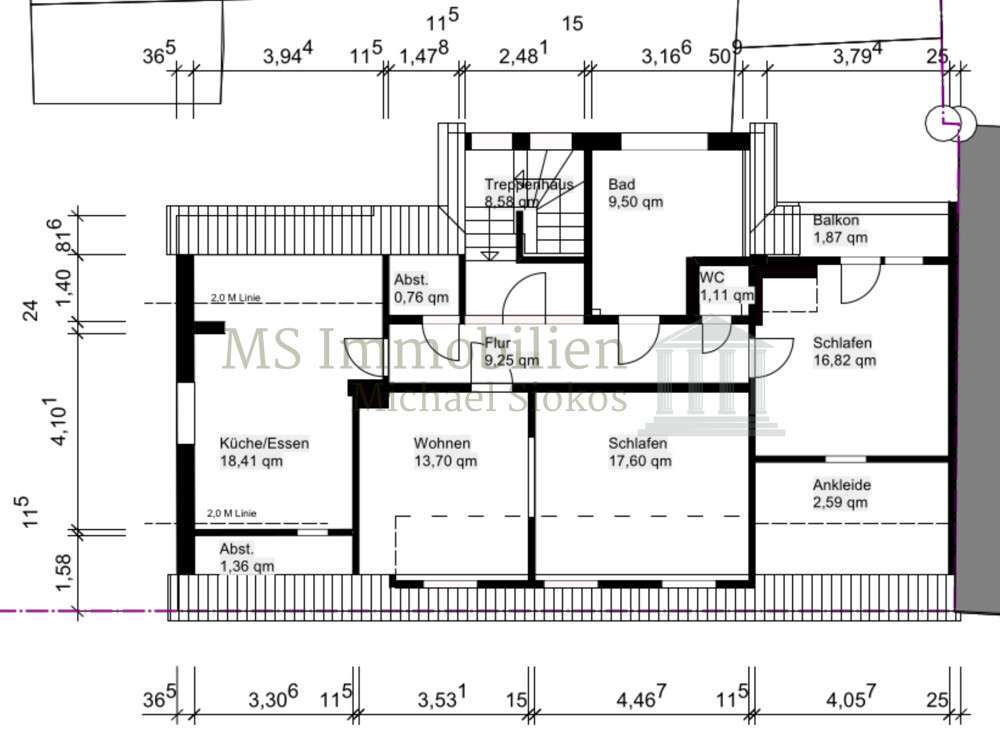 Thumbnail-Wohnung zum Mieten in Bensheim Auerbach 1.100,00 € 92 m²