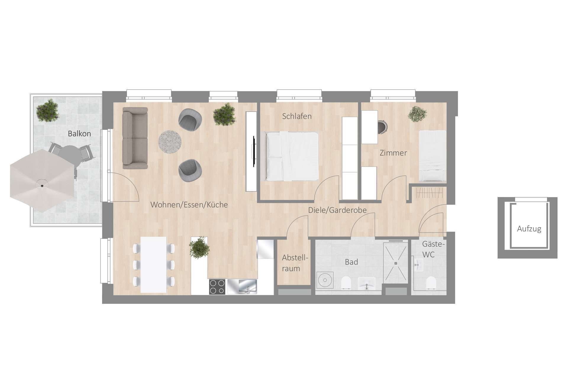 Thumbnail-Wohnung zum Mieten in Besigheim 1.230,00 € 86.04 m²