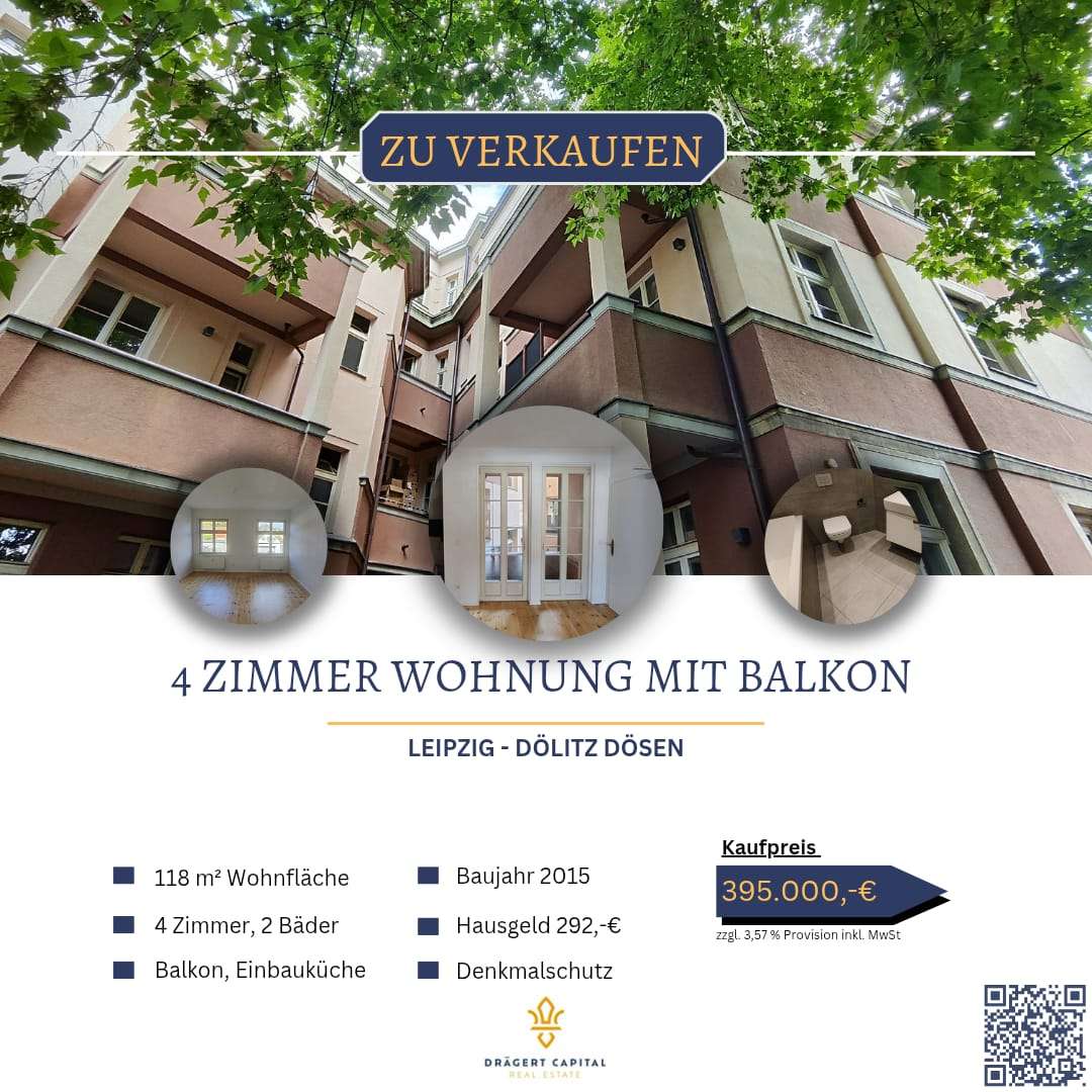 Thumbnail-Wohnung zum Kaufen in Leipzig Dölitz-Dösen 395.000,00 € 117.8 m²