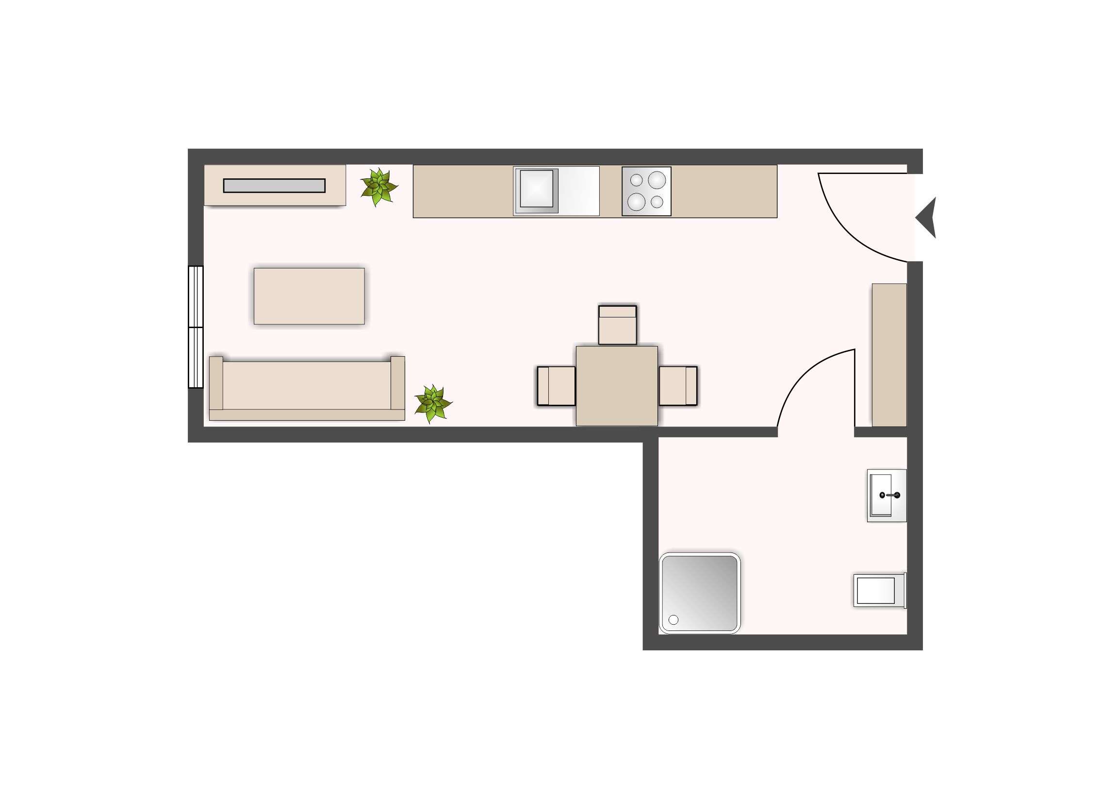 Thumbnail-Wohnung zum Mieten in Elmenhorst 420,56 € 30.04 m²