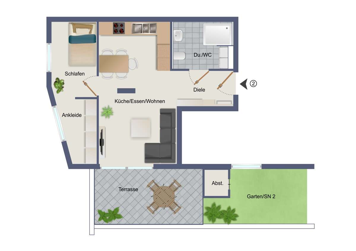 Thumbnail-Wohnung zum Kaufen in Calw 210.000,00 € 49.51 m²