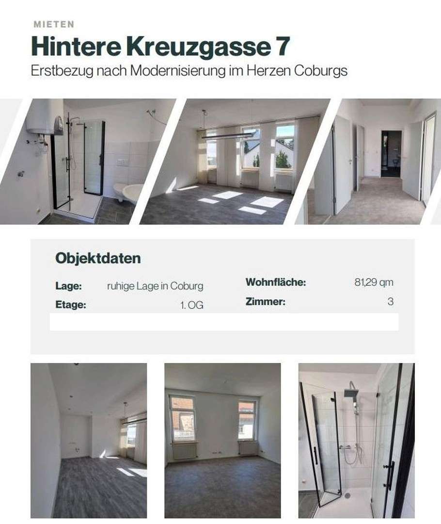 Thumbnail-Wohnung zum Mieten in Coburg 685,00 € 81.29 m²