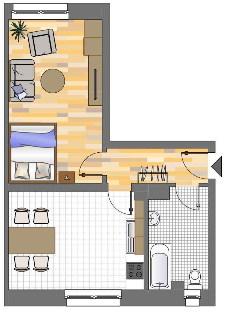 Thumbnail-Wohnung zum Mieten in Dortmund 199,73 € 39.55 m²