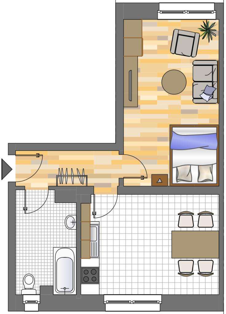 Thumbnail-Wohnung zum Mieten in Dortmund 203,21 € 40.24 m²