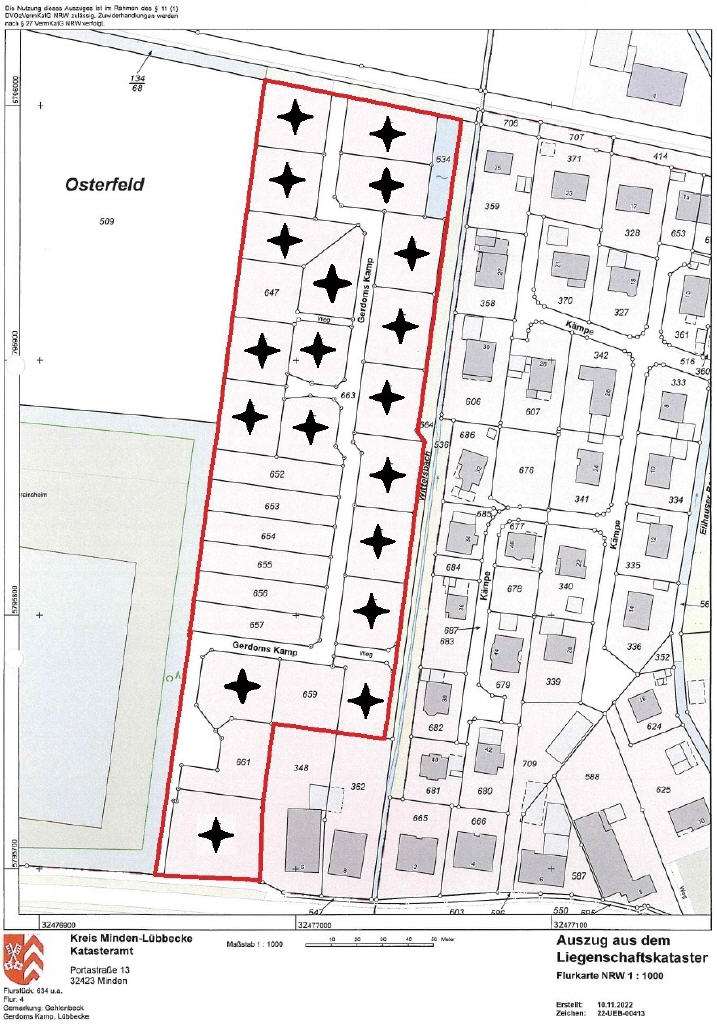 Thumbnail-Grundstück zu verkaufen in Lübbecke 95.472,00 € 612 m²