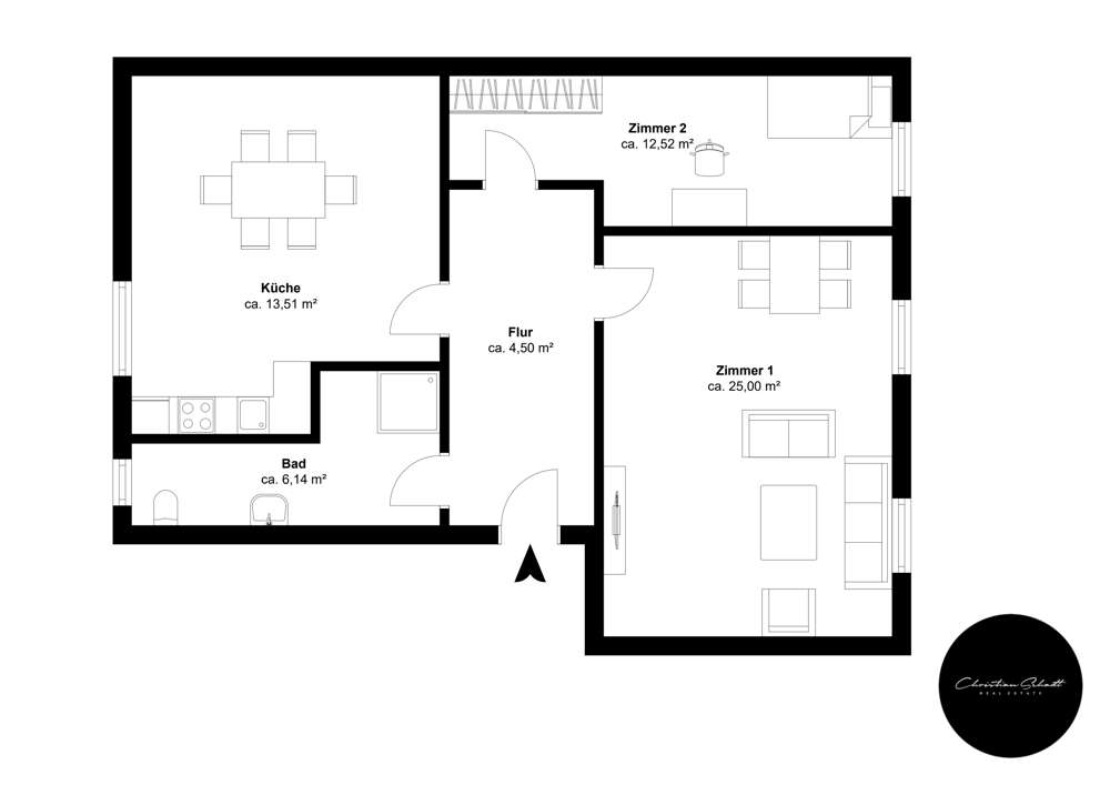 Thumbnail-Wohnung zum Mieten in Dessau 370,00 € 61.67 m²