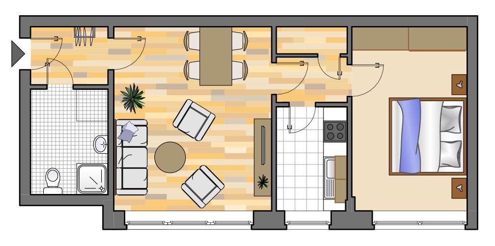Thumbnail-Wohnung zum Mieten in Dorsten 439,00 € 49.96 m²