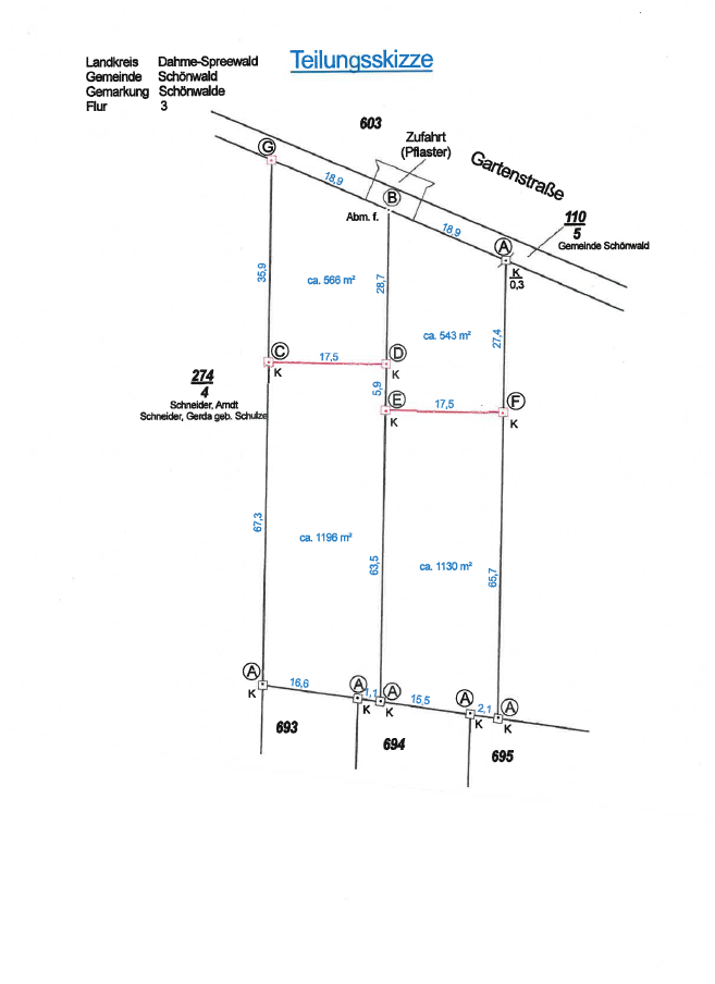 Thumbnail-Grundstück zu verkaufen in Schönwald 133.670,00 € 1130 m²