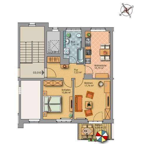 Thumbnail-Wohnung zum Mieten in Dresden 690,00 € 63 m²