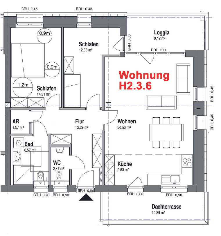 Thumbnail-Wohnung zum Mieten in Haltern am See 1.315,00 € 97.21 m²