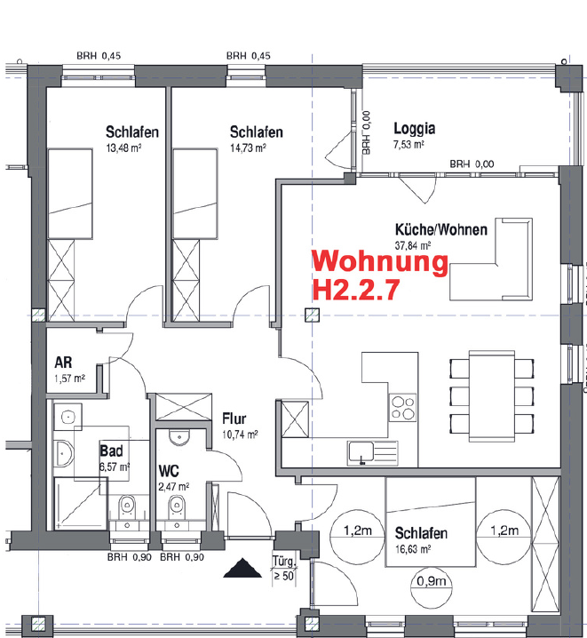 Thumbnail-Wohnung zum Mieten in Haltern am See 1.455,00 € 111.91 m²