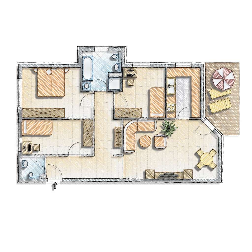 Thumbnail-Wohnung zum Mieten in Weilheim 1.100,00 € 96 m²
