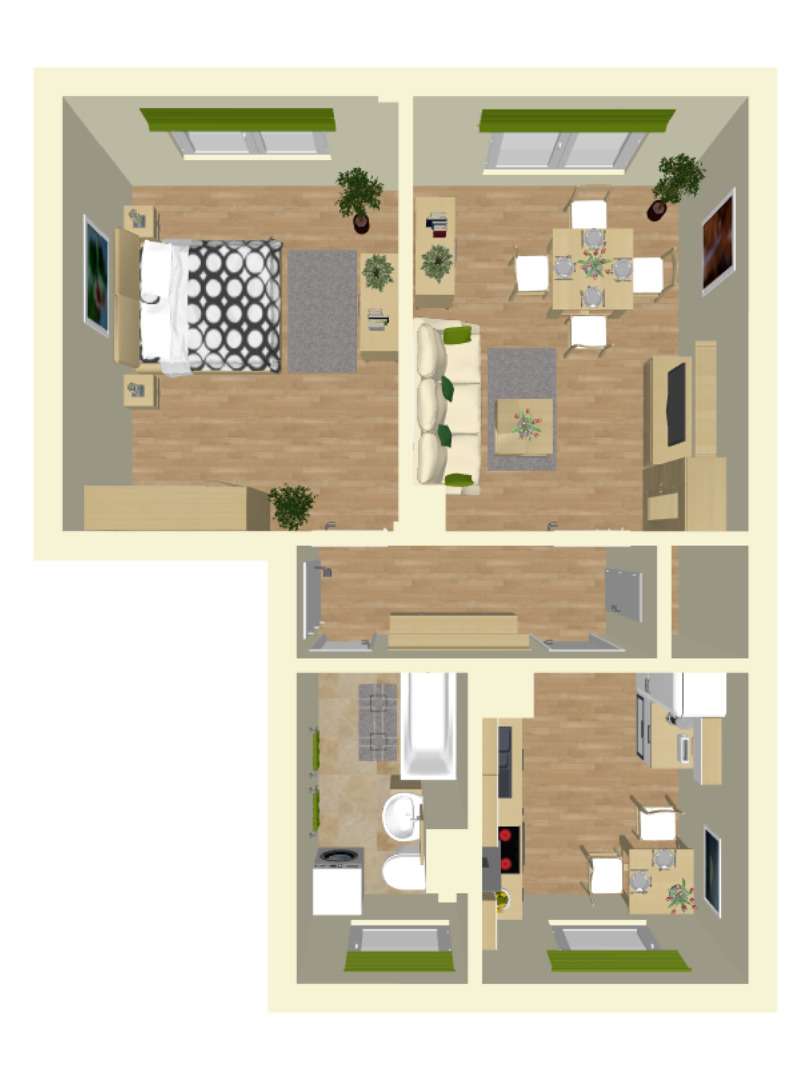Thumbnail-Wohnung zum Mieten in Pirna 327,68 € 51.2 m²