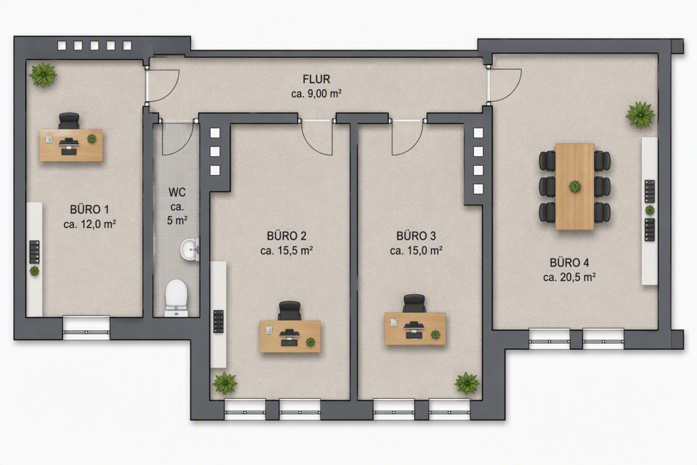 Thumbnail-Büro in München 1.890,00 € 75.68 m²