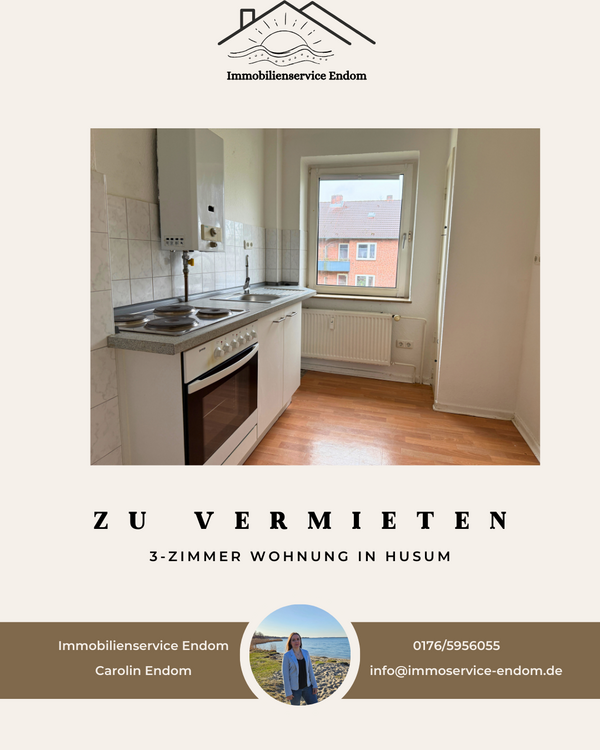 Thumbnail-Wohnung zum Mieten in Husum 460,00 € 59.92 m²
