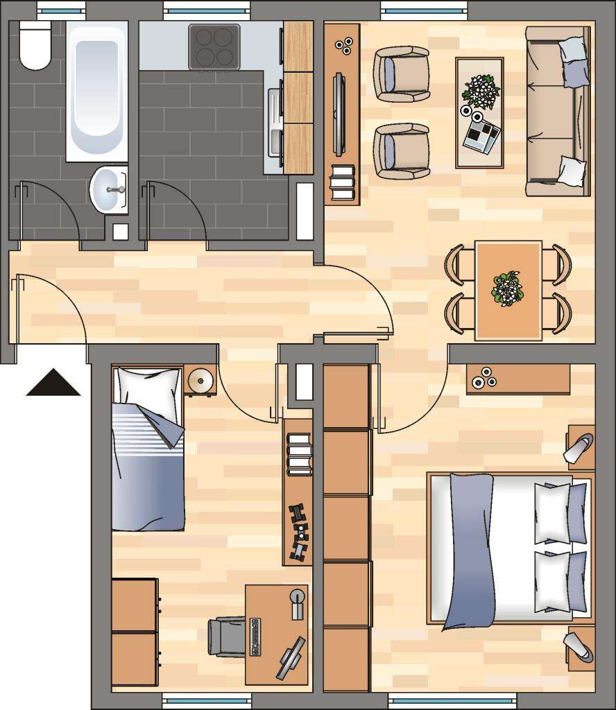 Thumbnail-Wohnung zum Mieten in Witten 389,00 € 51.47 m²