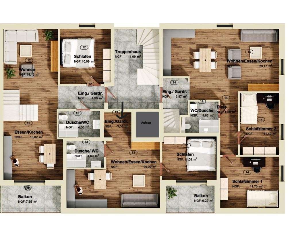 Thumbnail-Wohnung zum Kaufen in Pulheim 665.000,00 € 105.63 m²