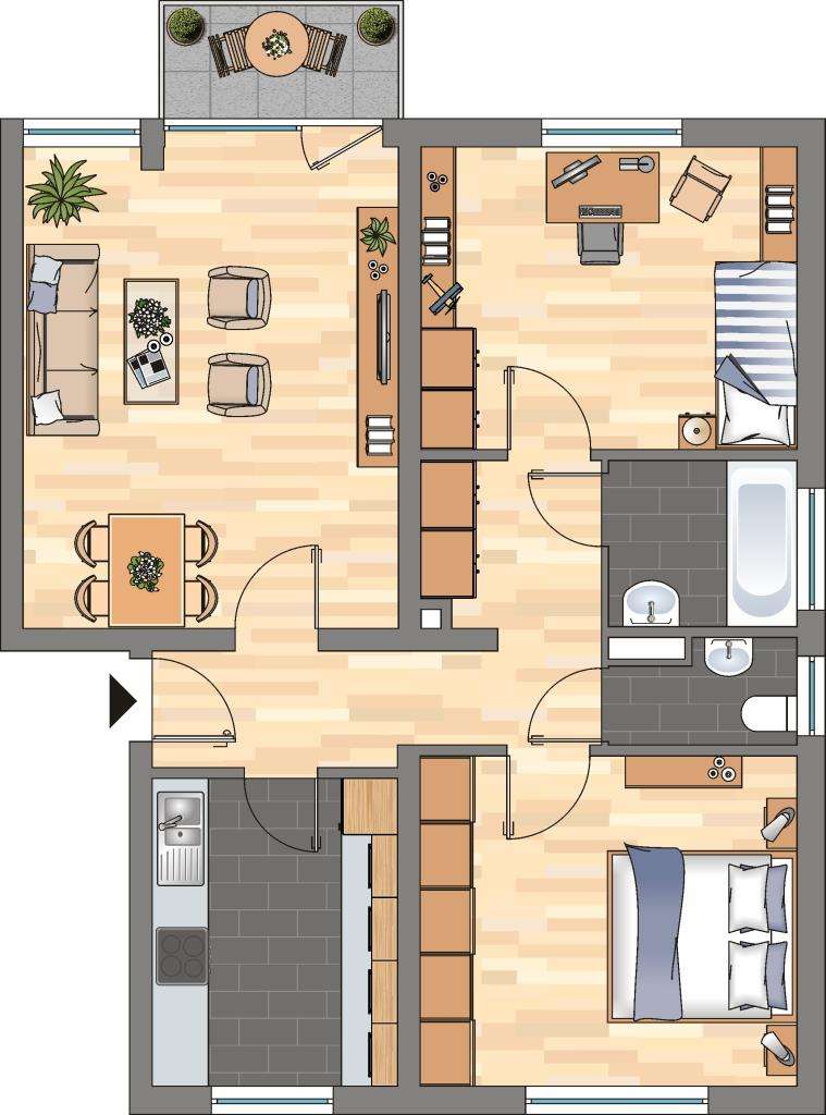 Thumbnail-Wohnung zum Mieten in Offenbach an der Queich 659,00 € 71.08 m²