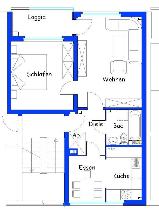 Thumbnail-Wohnung zum Mieten in Oerlinghausen 419,00 € 53.37 m²