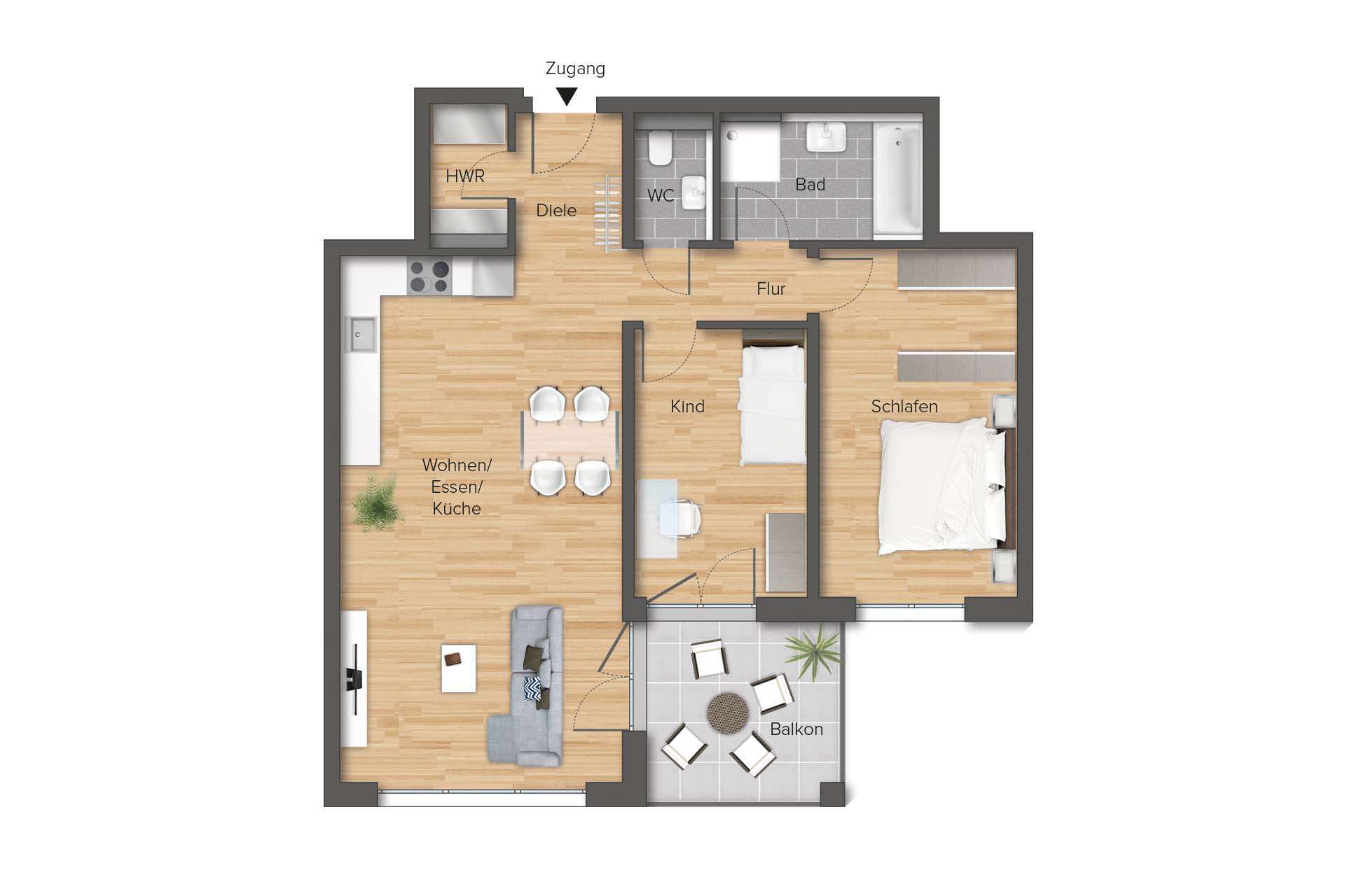 Thumbnail-Wohnung zum Kaufen in Rudersberg-Oberndorf 405.000,00 € 81.65 m²