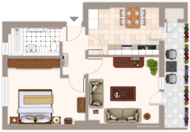 Thumbnail-Wohnung zum Mieten in Mönchengladbach 529,00 € 52.68 m²
