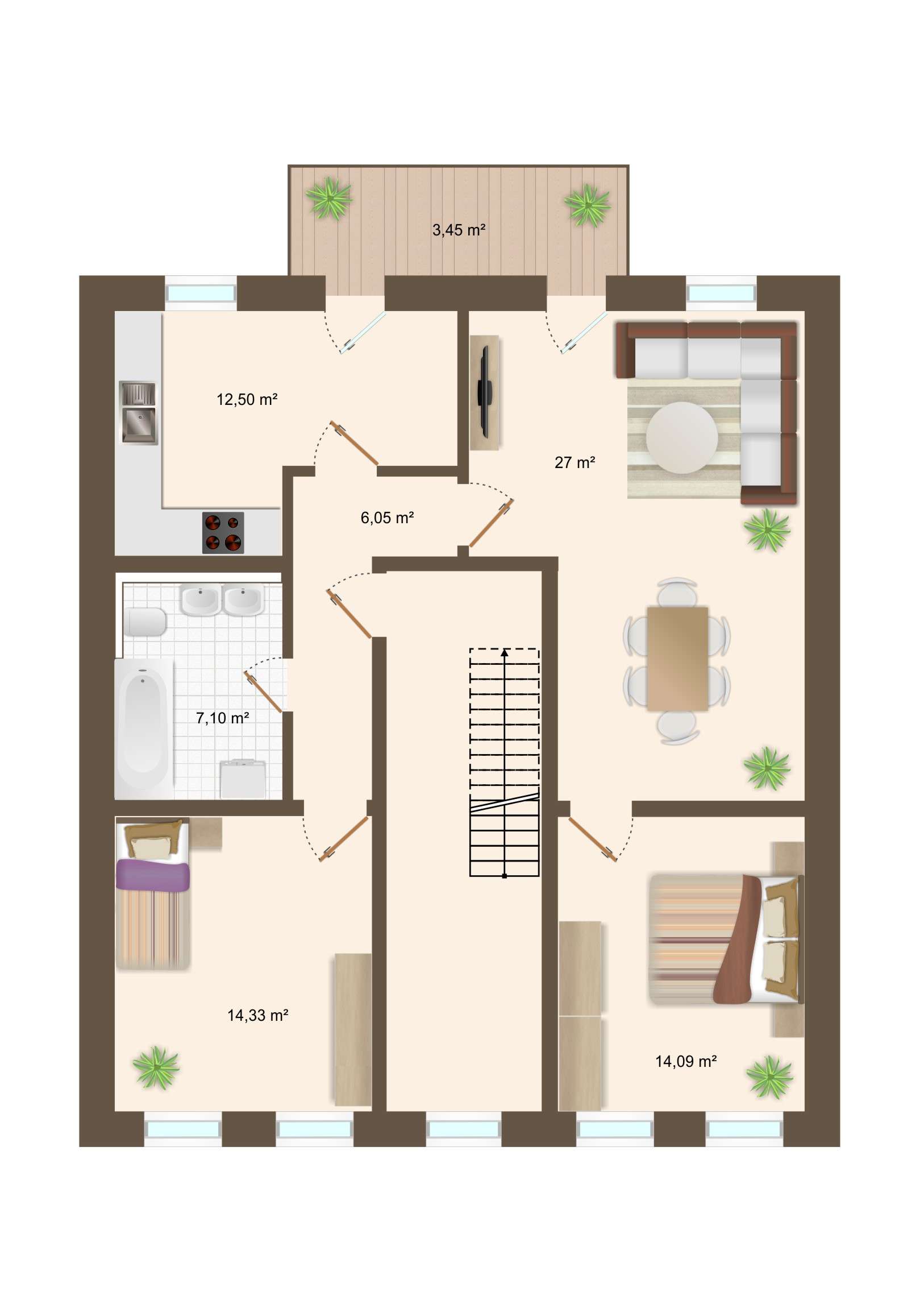 Thumbnail-Wohnung zum Kaufen in Rostock 389.000,00 € 84.69 m²