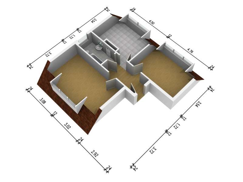 Thumbnail-Wohnung zum Mieten in Finsterwalde 310,00 € 55 m²
