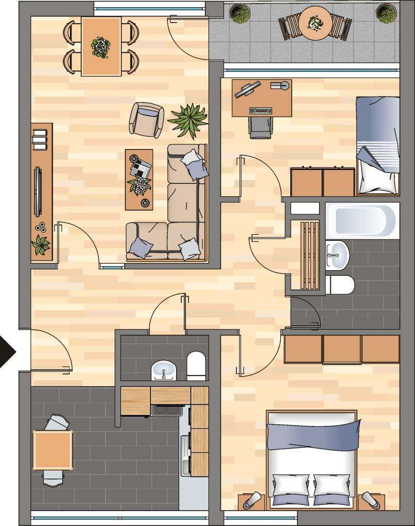 Thumbnail-Wohnung zum Mieten in Dortmund 649,00 € 76.88 m²