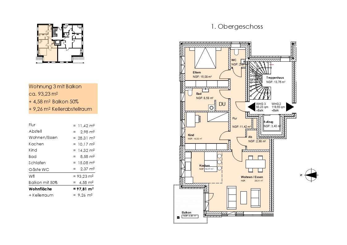 Thumbnail-Wohnung zum Kaufen in Niedersachsen - Braunschweig 430.000,00 € 98 m²